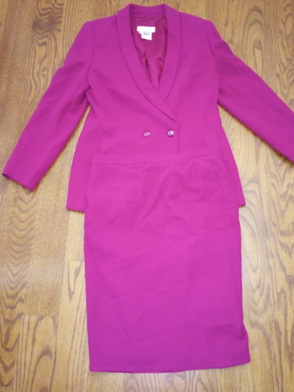 Vintage Escada Margaretha Ley Fuchsia Wool Blend Suit Set